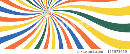 Abstract wave pattern with swirl groovy texture. Retro spiral sunburst ray background. Abstract wave pattern with swirl groovy texture. Retro spiral sunburst ray background. 135975619