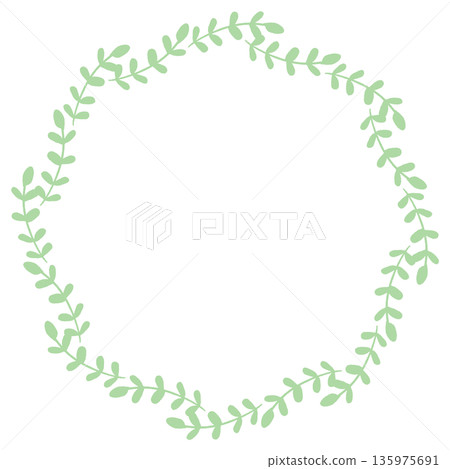 Easy-to-use general-purpose illustration cut series for the website of a childcare facility | Easy Leaf Wreath Easy-to-use general-purpose illustration cut series for the website of a childcare facility | Easy Leaf Wreath 135975691