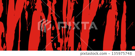 Red blood spray grunge texture. Red splashes, smudges, and spray stains for thriller or mystery themes. 135975748