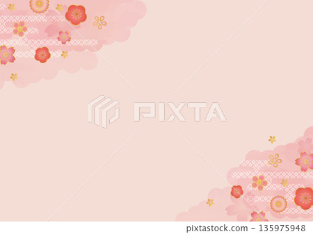 粉紅色的花卉背景 135975948