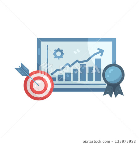 Illustration of Data Analysis and Business Growth Illustration of Data Analysis and Business Growth 135975958