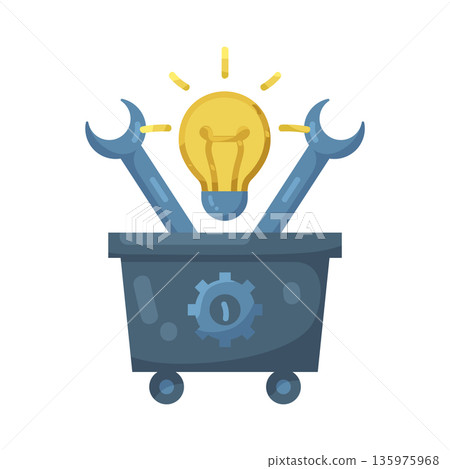 Illustration of Innovation development Illustration of Innovation development 135975968