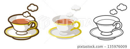 茶（茶杯和茶托） 135976009