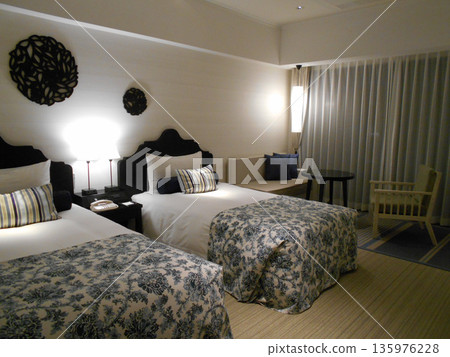 Twin room at a resort hotel in Okinawa Twin room at a resort hotel in Okinawa 135976228