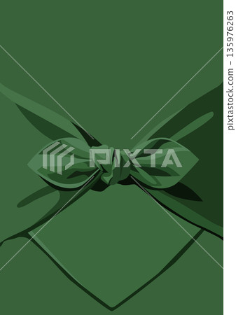 A close-up of a green furoshiki wrapping. A Japanese-style image of gifts such as year-end and mid-year gifts. A close-up of a green furoshiki wrapping. A Japanese-style image of gifts such as year-end and mid-year gifts. 135976263