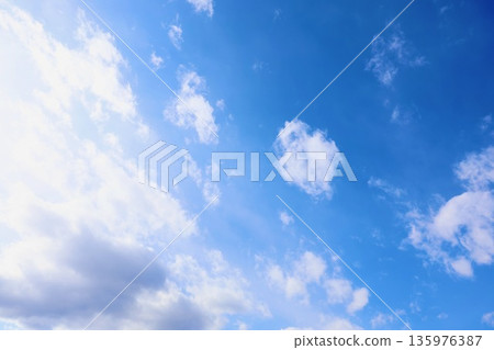 blue sky and white clouds 135976387