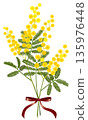 Mimosa bouquet (red ribbon) 135976448
