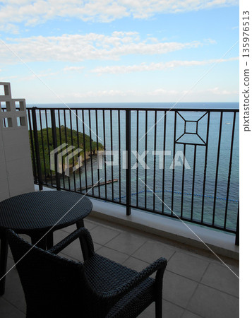 Balcony of a resort hotel in Okinawa Balcony of a resort hotel in Okinawa 135976513