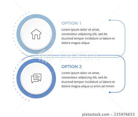 Two Option Infographic Template Two Option Infographic Template 135976653