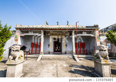 Building view of the Tin Hau Ancient Temple in Coloane, Macau, dedicated to Tin Hau, popularly known as A-Ma. 135976865