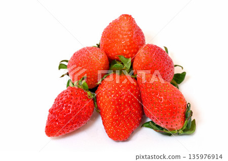 新鮮草莓,帶著水珠(來自埼玉縣的彌生姬) 新鮮草莓,帶著水珠(來自埼玉縣的彌生姬) 135976914