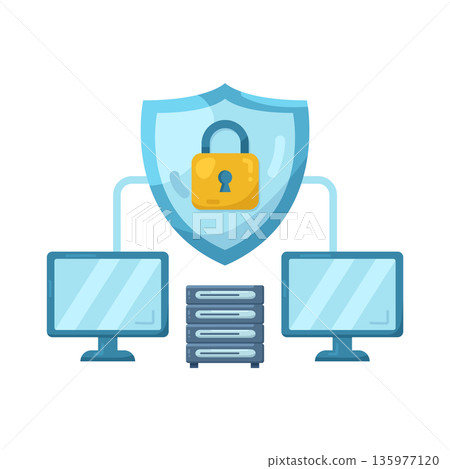 Illustration of Network security Illustration of Network security 135977120