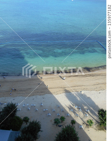 View from the balcony of a resort hotel in Okinawa 135977182