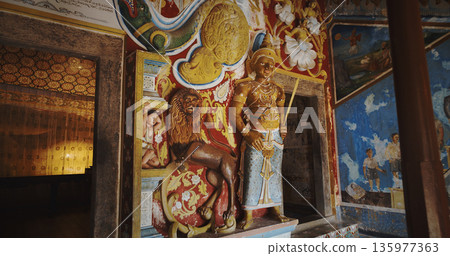 Richly Decorated Interior with Statues and Designs Richly Decorated Interior with Statues and Designs 135977363