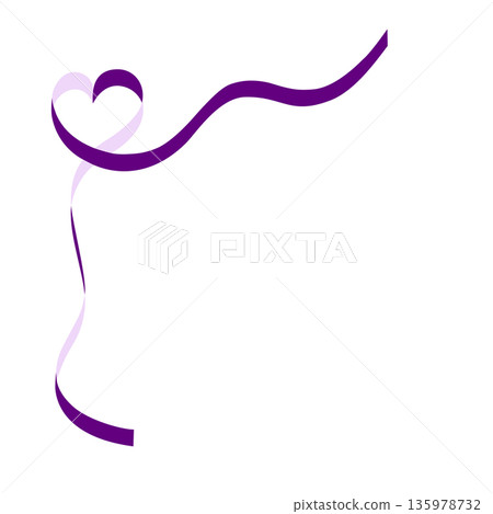 Ribbon frame heart purple vector Ribbon frame heart purple vector 135978732