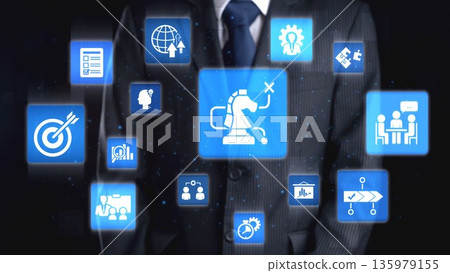 Business strategy planning and corporate goal setting Spire 135979155