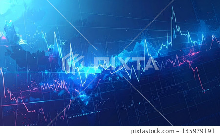 business candle stick graph chart of stock market 135979191
