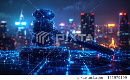 smart city concept with connected line and dots 135979199