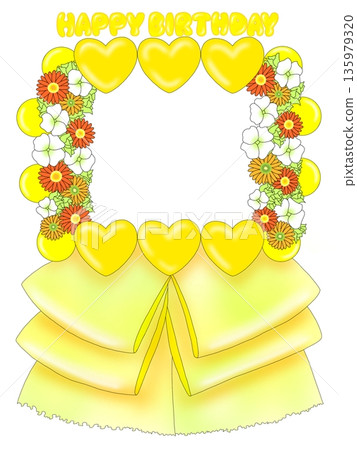 Birthday flower stand (yellow) 135979320