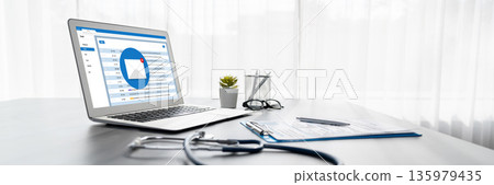 Email notification message showing on computer screen brisk 135979435