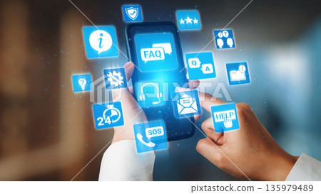 Online help and FAQ customer support service Gist 135979489