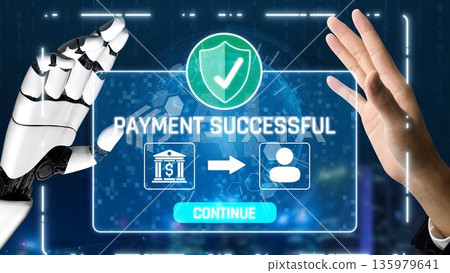 AI transaction confirming secure payment process Marrow AI transaction confirming secure payment process Marrow 135979641