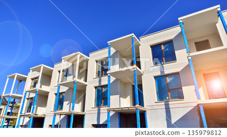 New multistory apartment buildings under construction New multistory apartment buildings under construction 135979812