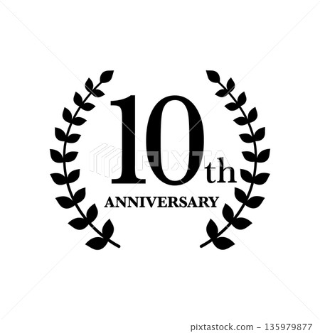 月桂冠十週年紀念標誌單色版 135979877