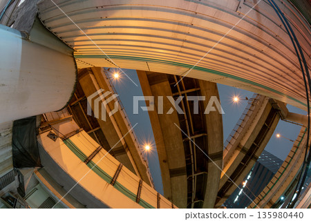 Tokyo Hakozaki Junction and Metropolitan Expressway 135980440