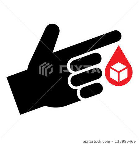 Diabetes Blood Glucose Test Icon Diabetes Blood Glucose Test Icon 135980469