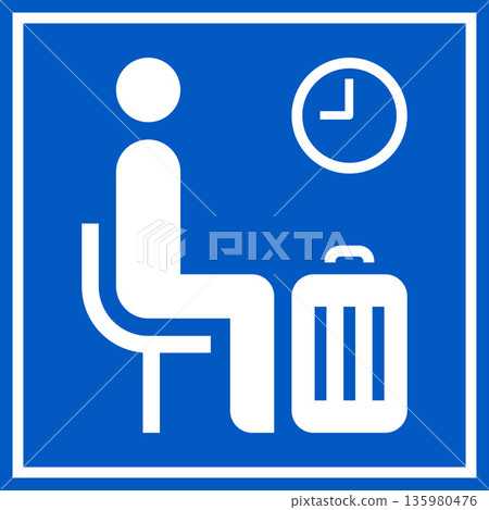 Waiting room sign, waiting area, seat room icon Waiting room sign, waiting area, seat room icon 135980476