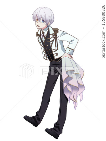 A cute boy wearing an idol costume A cute boy wearing an idol costume 135980826