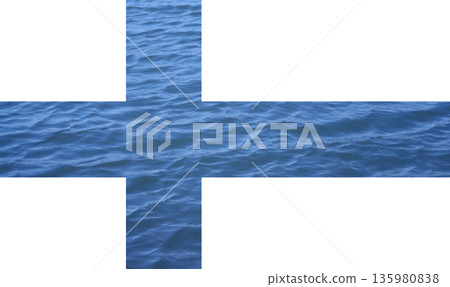 Finland flag background. Waving Finland Flag Icon. finnish flag illustration banner white background 135980838