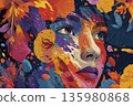 Illustration fashion poster, Abstract art style, Generative AI 135980868