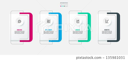 Business concept infographic template with option. Business concept infographic template with option. 135981031