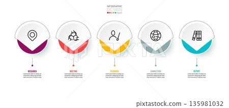Business concept infographic template with option. 135981032