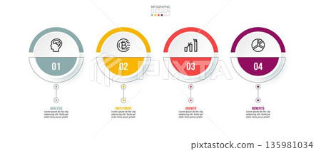 Infographic template business concept with step. 135981034
