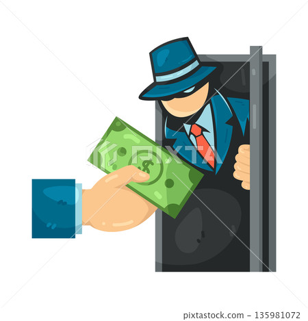 Illustration of Bribery 135981072