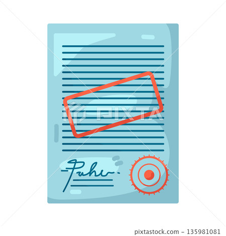 Illustration of fake document Illustration of fake document 135981081