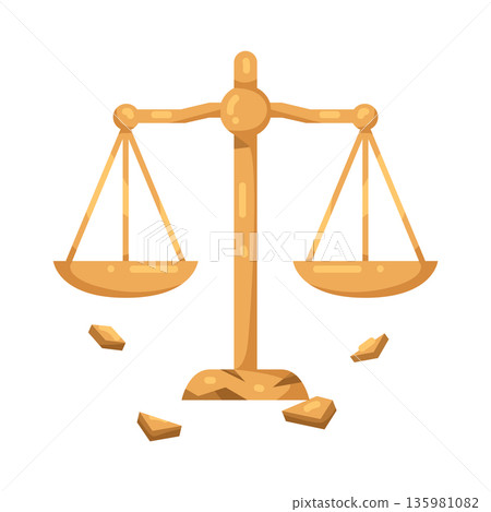 Illustration of Broken scales 135981082
