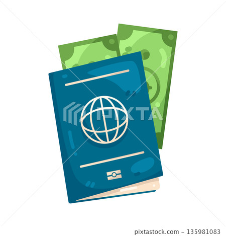 Illustration of Passport bribe 135981083