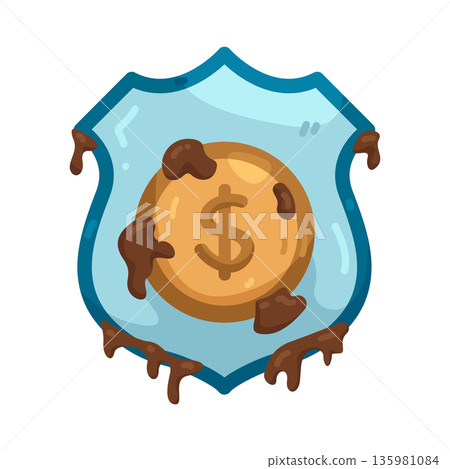 Illustration of Bribe the police 135981084
