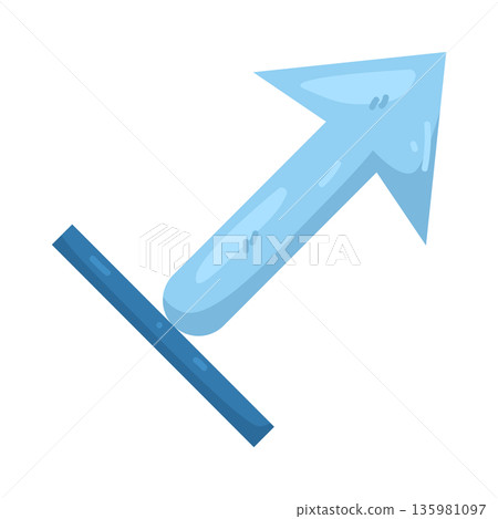 Illustration of arrow pointing up Illustration of arrow pointing up 135981097