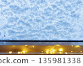 window glass is covered in snow 135981338