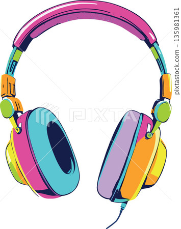 Vsai colorful headphones delivering immersive audio experience Vsai colorful headphones delivering immersive audio experience 135981361