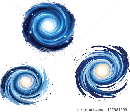 Swirling galaxies creating stunning cosmic vortexes in the universe Swirling galaxies creating stunning cosmic vortexes in the universe 135981369