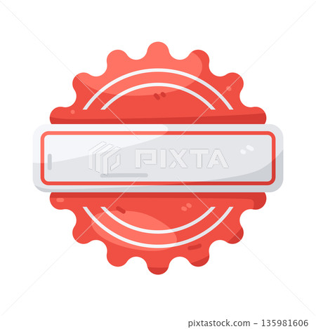 Illustration of blank seal Illustration of blank seal 135981606