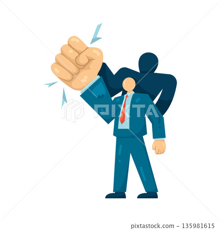 Illustration of Power abuse 135981615