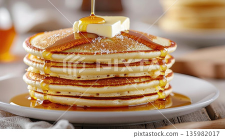 《AI Image》Delicious-looking pancakes 135982017