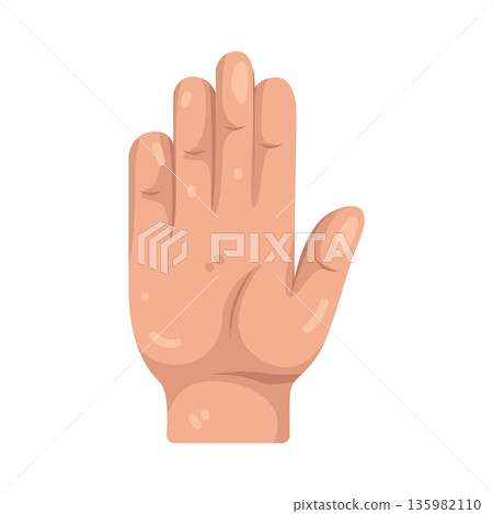 Illustration of hand palm Illustration of hand palm 135982110